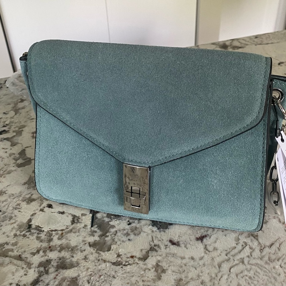 NWT Mango Leather Suede Purse